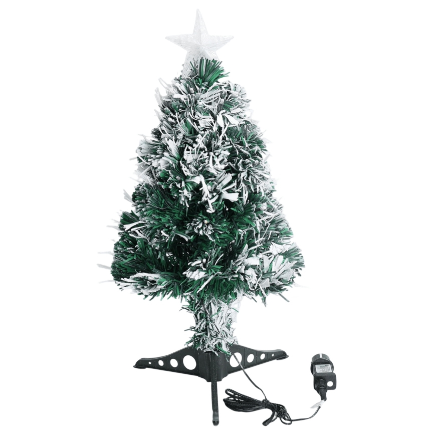 Aigostar - Albero di Natale LED da esterno 55 LED/8 funzioni 0,6 m IP44 bianco freddo