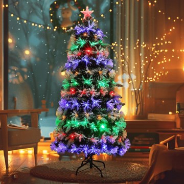 Aigostar - Albero di Natale LED da esterno 85 LED/8 funzioni 0,9 m IP44 multicolore