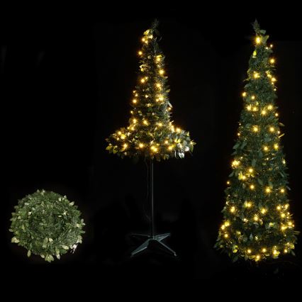 Aigostar - Albero di Natale LED da esterno 150xLED 1,8m IP44 verde, bianco caldo