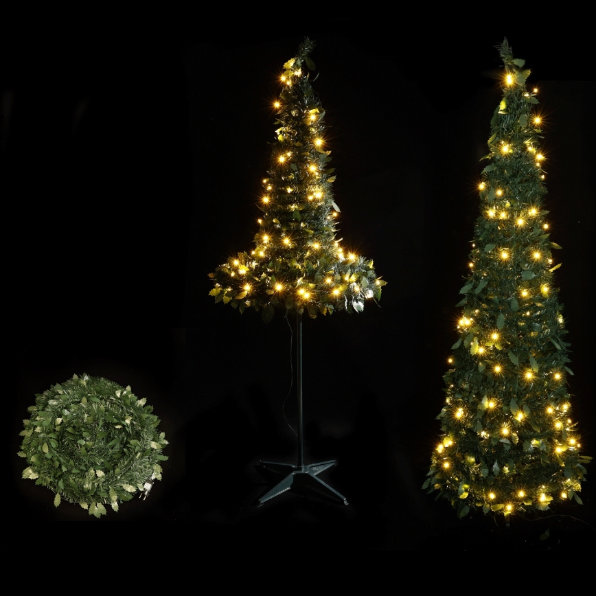 Aigostar - Albero di Natale LED da esterno 150xLED 1,8m IP44 verde, bianco caldo