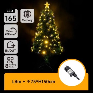 Aigostar - Albero di Natale LED per esterni LED/6W/230V 150 cm IP44 bianco caldo