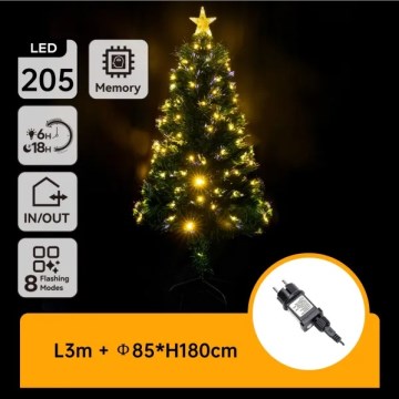 Aigostar - Albero di Natale LED per esterni LED/6W/230V 180 cm IP44 bianco caldo