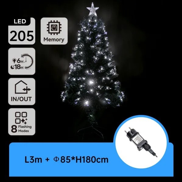 Aigostar - Albero di Natale LED per esterni LED/6W/230V 180 cm IP44 bianco freddo
