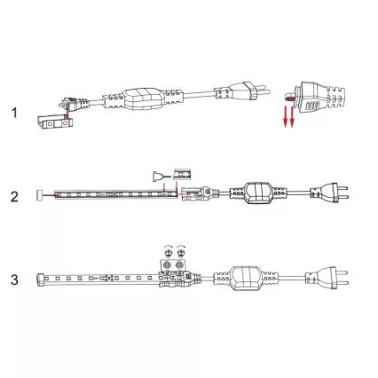 Aigostar - Alimentatore per strisce LED da 8 mm 600W/230V bianco