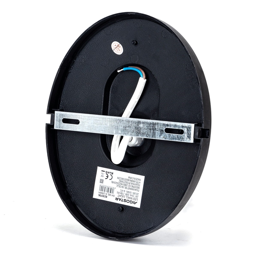 Aigostar - Applique a LED da esterno LED/24W/230V 6500K IP65 nero