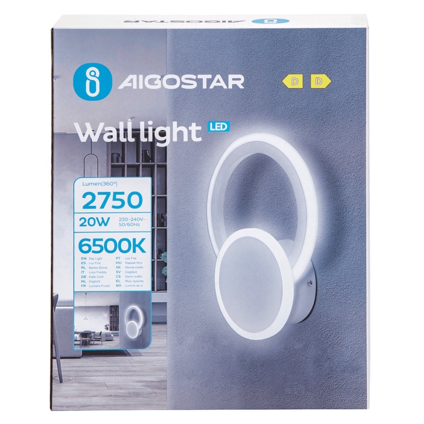 Aigostar - Applique a LED LED/20W/230V 6500K bianco