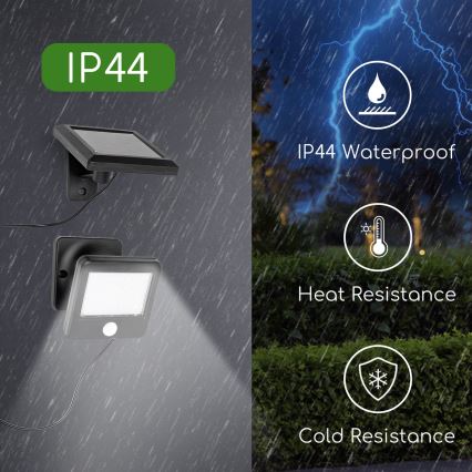Aigostar - Applique a LED solare con sensore LED/0,64W/3,7V 600 mAh 6500K IP44
