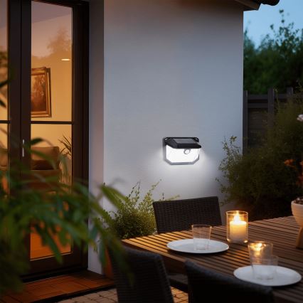 Aigostar - Applique a LED solare con sensore LED/0,8W/5,5V 1200 mAh 6500K IP65