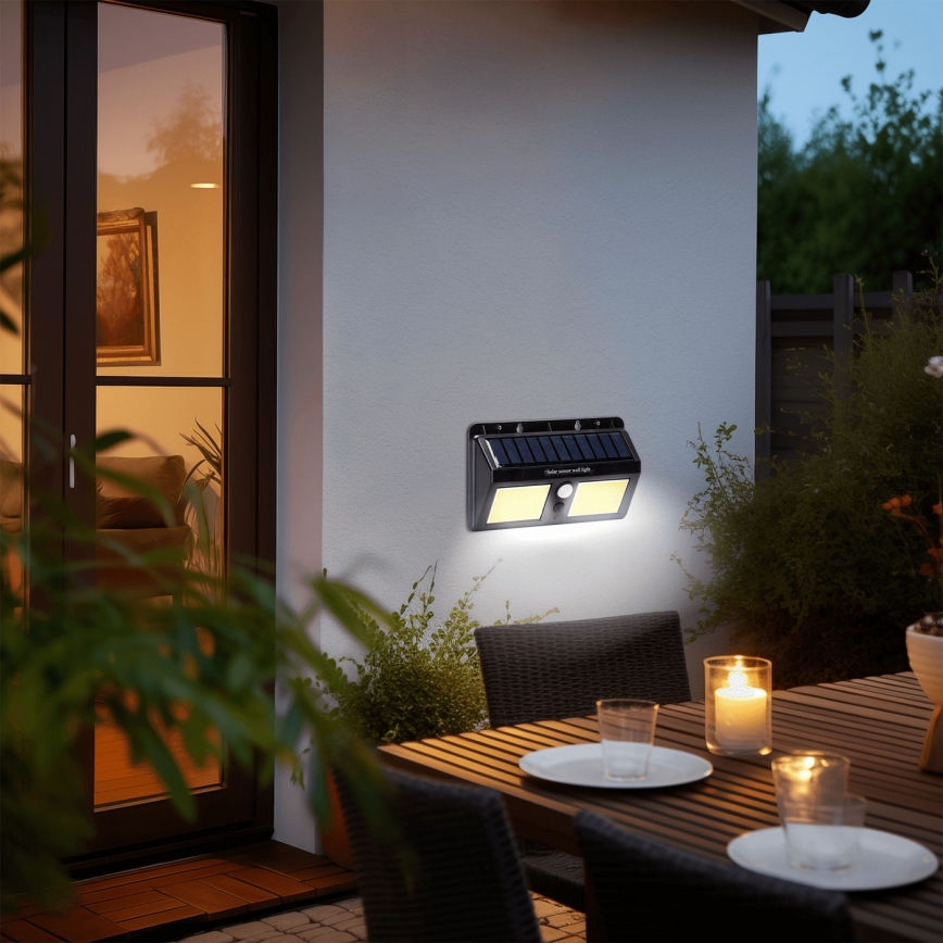Aigostar - Applique a LED solare con sensore LED/20W/5,5V 2400 mAh 6500K IP65