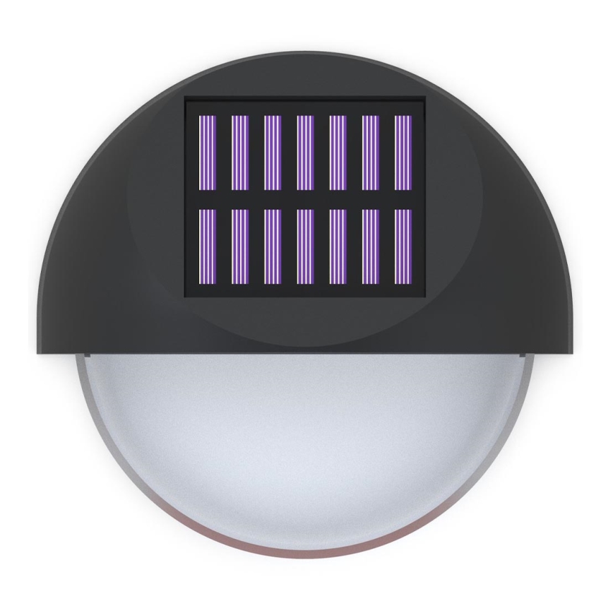 Aigostar - Applique a LED solare LED/1W/1,2V nero 200 mAh 2700K IP44