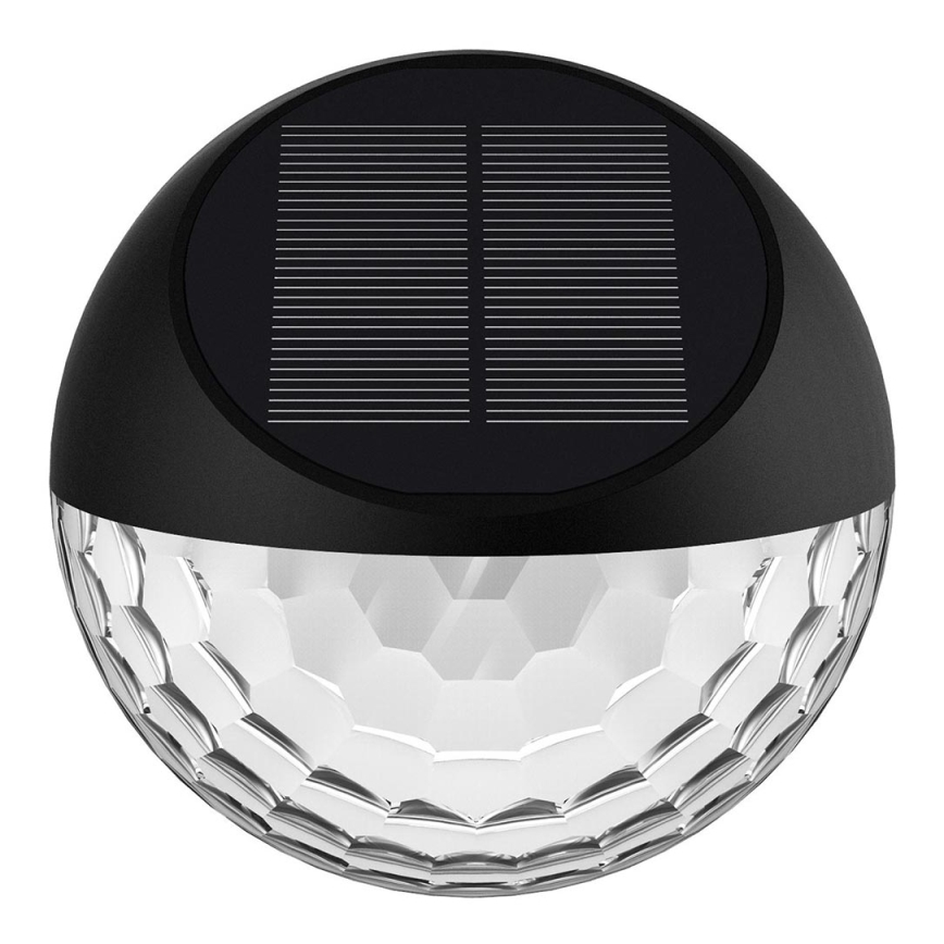 Aigostar - Applique a LED solare LED/2W/1,2V nero 300 mAh 2700K IP44