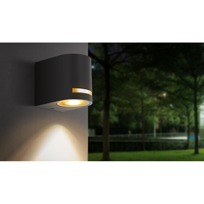 Aigostar - Applique da esterno 1xGU10/35W/230V nero IP54