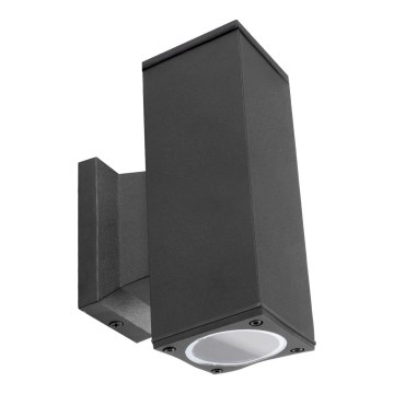 Aigostar - Applique da esterno 2xGU10/230V IP65, nera, dal design angolare