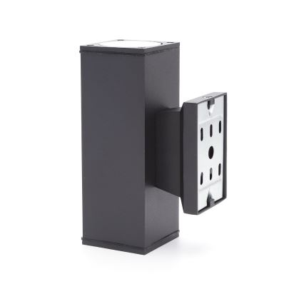 Aigostar - Applique da esterno 2xGU10/230V nero IP65 quadrato