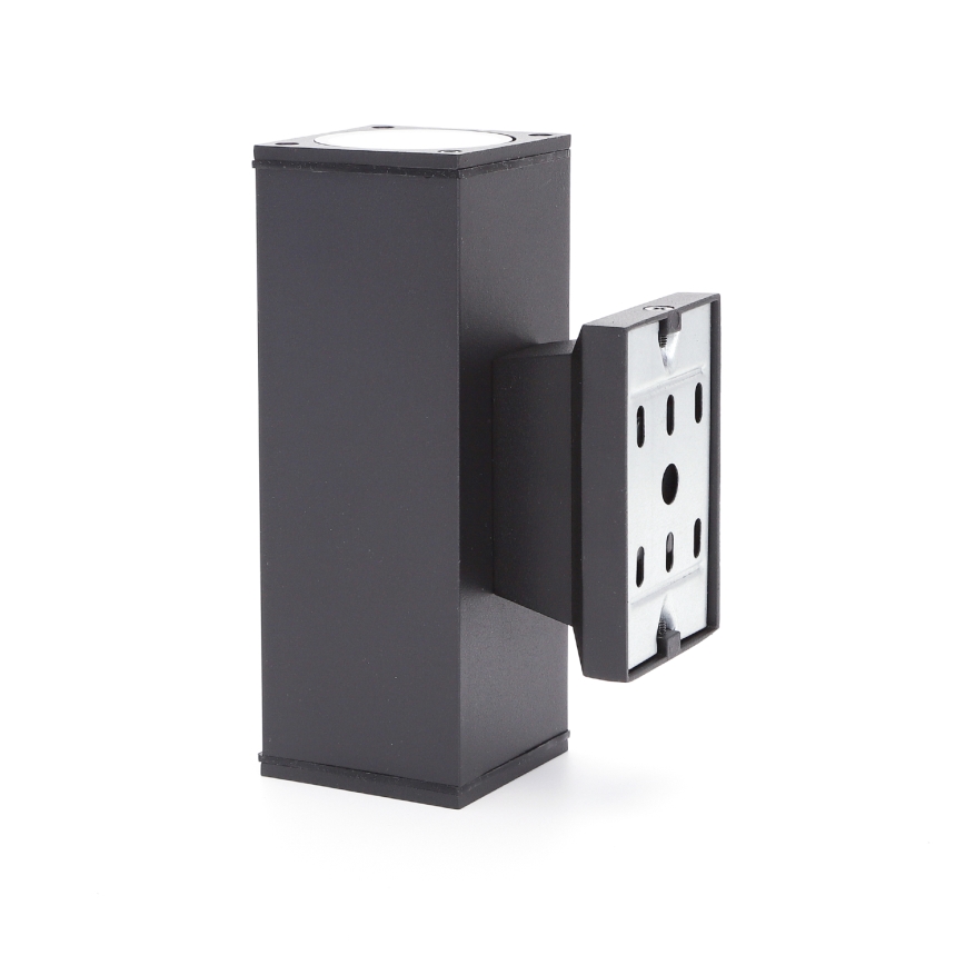 Aigostar - Applique da esterno 2xGU10/230V nero IP65 quadrato