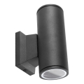 Aigostar - Applique da esterno 2xGU10/35W/230V nera IP65 rotonda