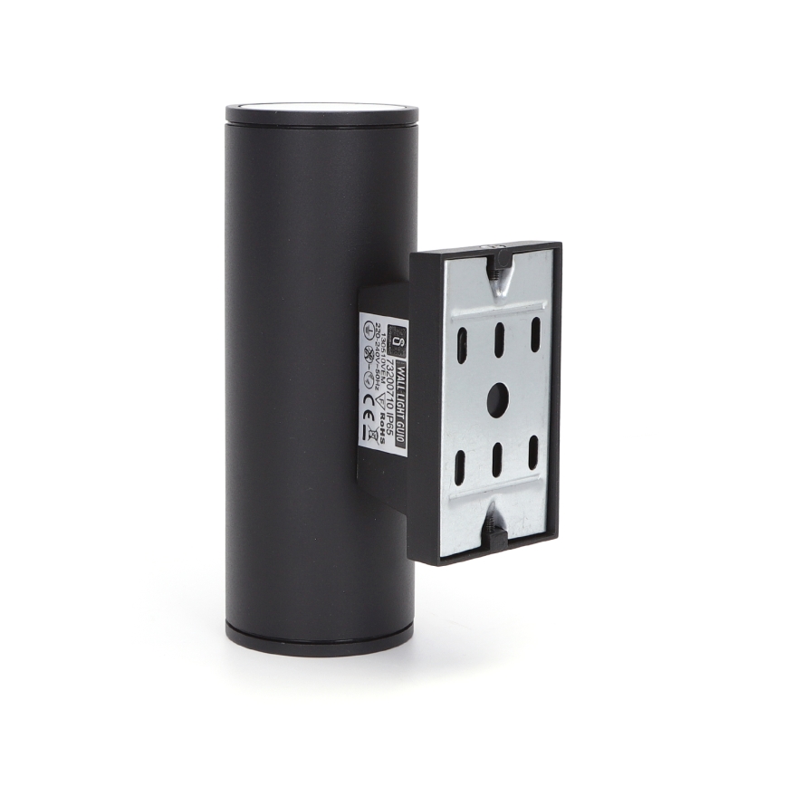 Aigostar - Applique da esterno 2xGU10/35W/230V nera IP65 rotonda