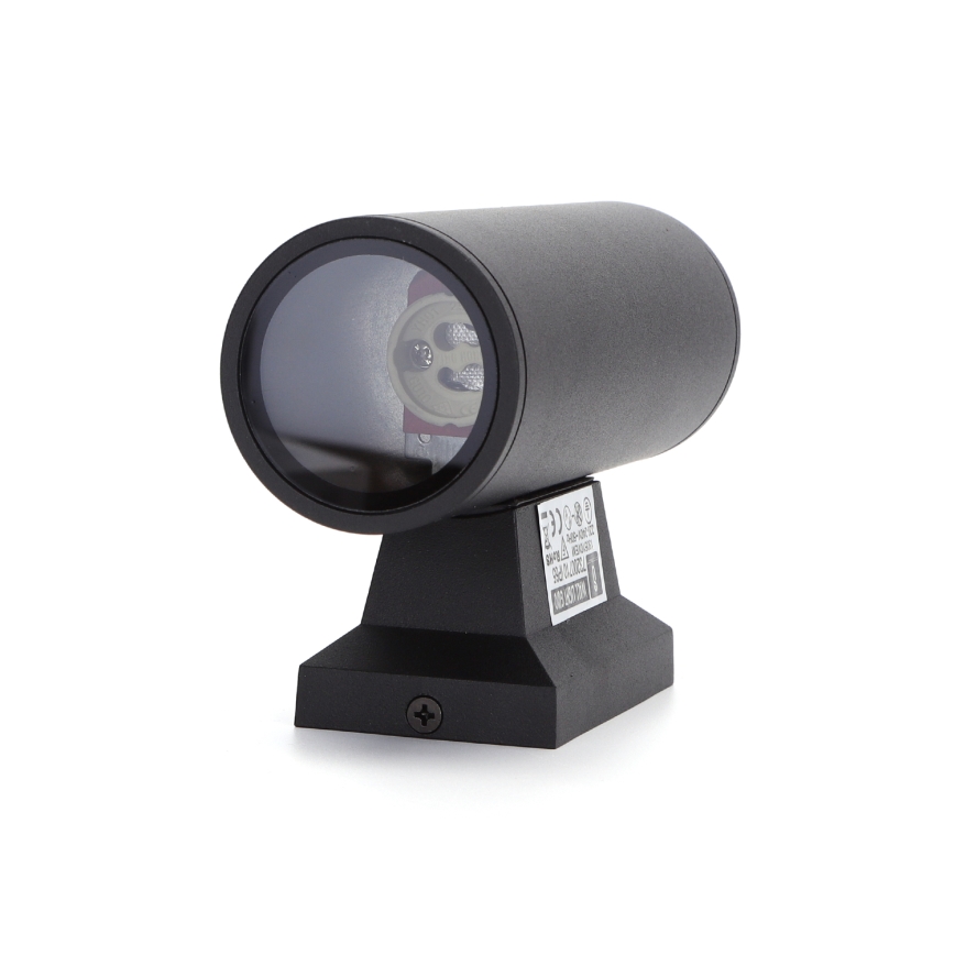 Aigostar - Applique da esterno 2xGU10/35W/230V nera IP65 rotonda