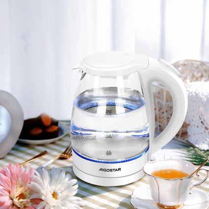 Aigostar - Bollitore 1,7l 2200W/230V bianco