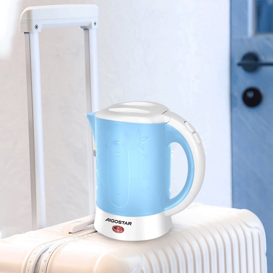 Aigostar - Bollitore con due tazze 0,6l 650W/230V blu