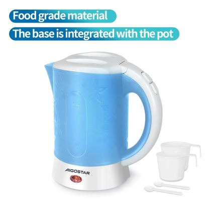 Aigostar - Bollitore con due tazze 0,6l 650W/230V blu
