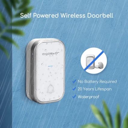 Aigostar - Campanello con presa wireless 230V bianco