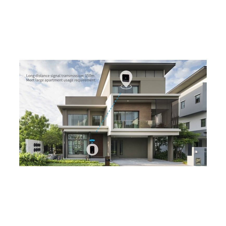 Aigostar - Campanello con presa wireless 230V bianco