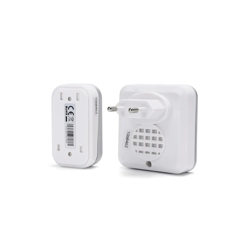 Aigostar - Campanello con presa wireless 230V bianco