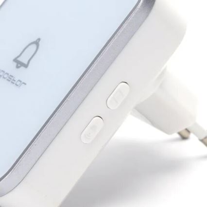 Aigostar - Campanello con presa wireless 230V bianco