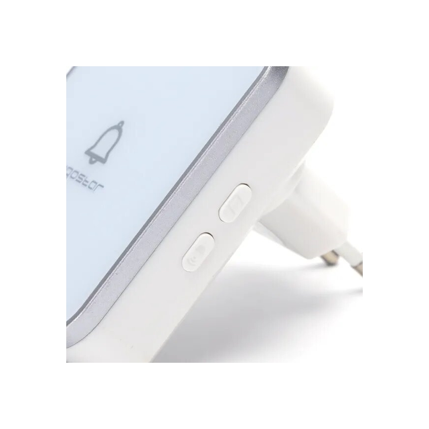 Aigostar - Campanello con presa wireless 230V bianco