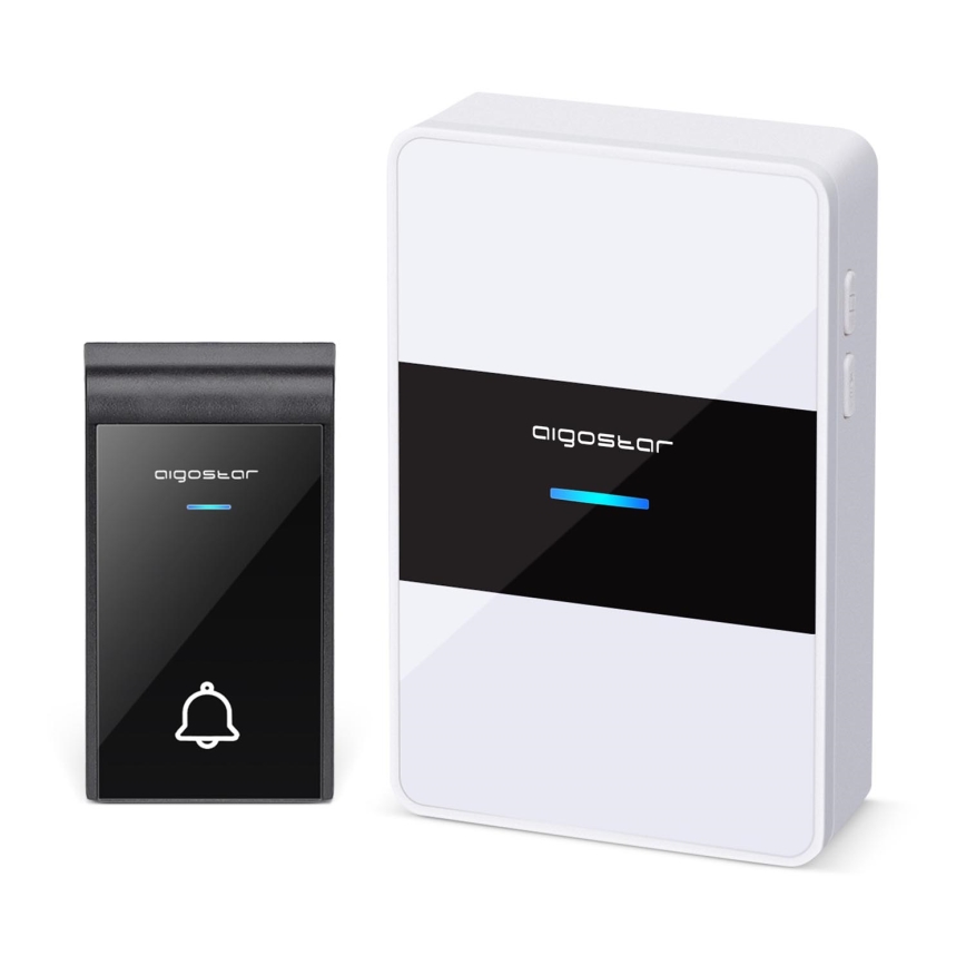 Aigostar - Campanello wireless 3xAA/12V IP44 nero/bianco