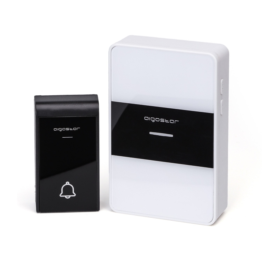Aigostar - Campanello wireless 3xAA/12V IP44 nero/bianco