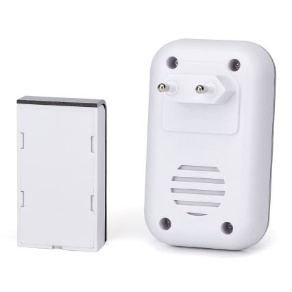 Aigostar - Campanello wireless con spina integrata 230V IP44 argento