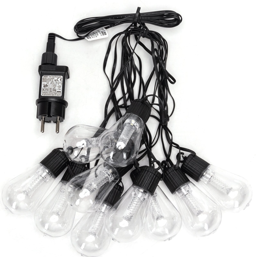 Aigostar - Catena decorativa da esterno LED 10xLED/8m IP44 bianco freddo