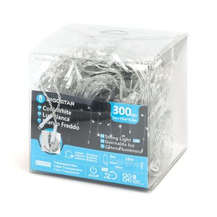 Aigostar - Catena decorativa da esterno LED 75xLED/6W/230V 15x0,6m IP44 bianco freddo