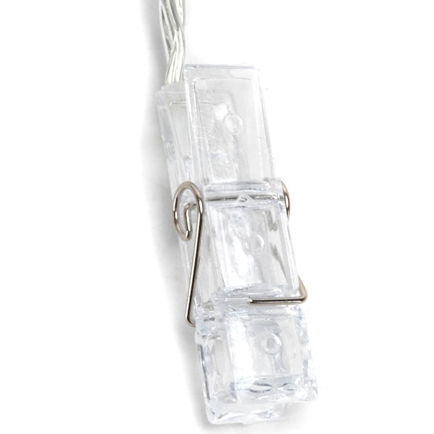 Aigostar - Catena decorativa LED con mollette 20xLED/3xAA 3,3m bianco caldo