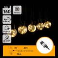 Aigostar - Catena decorativa LED da esterno 160xLED 10m IP44 bianco caldo