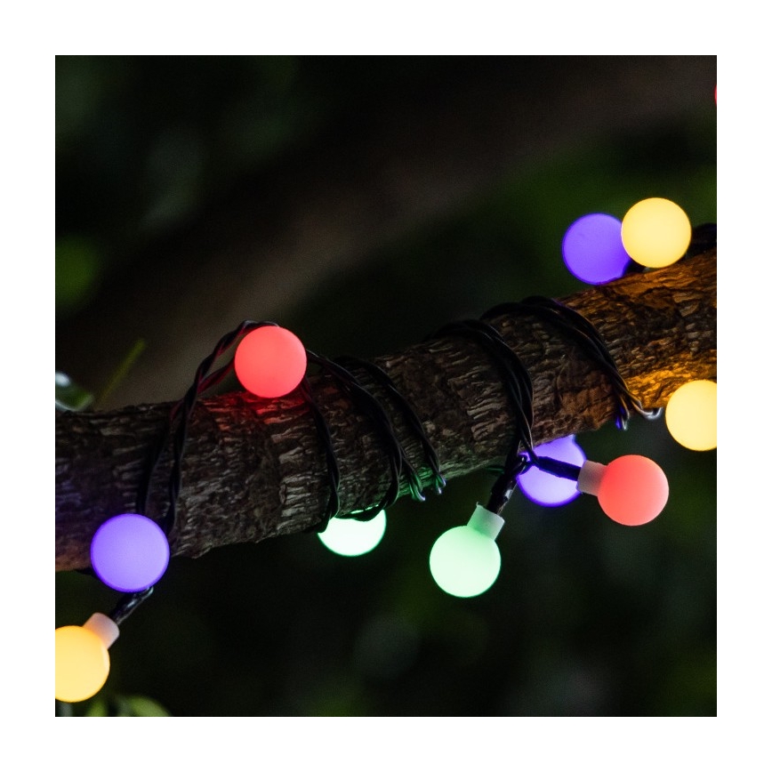 Aigostar - Catena decorativa solare a LED 50xLED/8 funzioni 12m IP65 multicolore