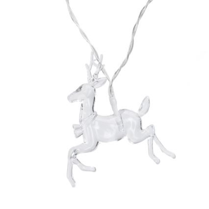 Aigostar - Catena di luci a LED 10xLED/3xAA 1,5m bianco caldo cervi