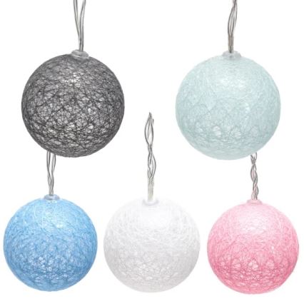 Aigostar - Catena di luci LED natalizia 10xLED/3xAA, 2 m, bianco caldo