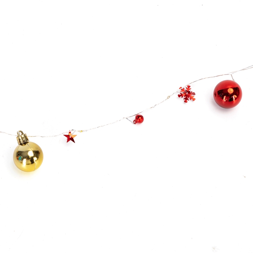 Aigostar - Catena di luci natalizia a LED 20xLED/3xAA 2m bianco caldo