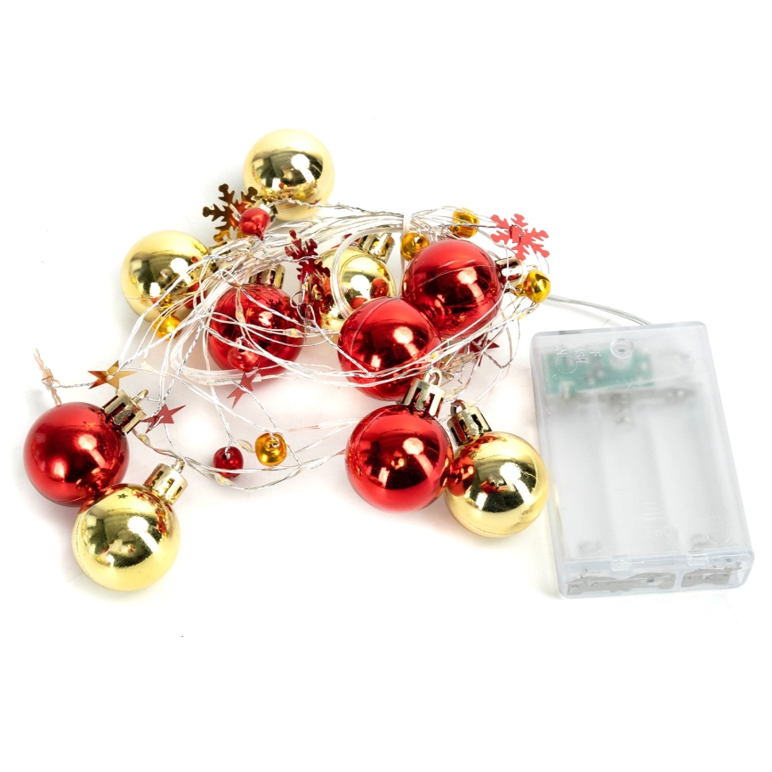 Aigostar - Catena di luci natalizia a LED 20xLED/3xAA 2m bianco caldo