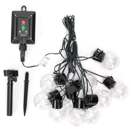 Aigostar - Catena di Natale solare a LED 10xLED/8 funzioni 6,5m IP65 500 mAh multicolore