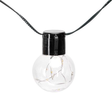 Aigostar - Catena di Natale solare a LED 20xLED/8 funzioni 11,5m IP65 bianco caldo