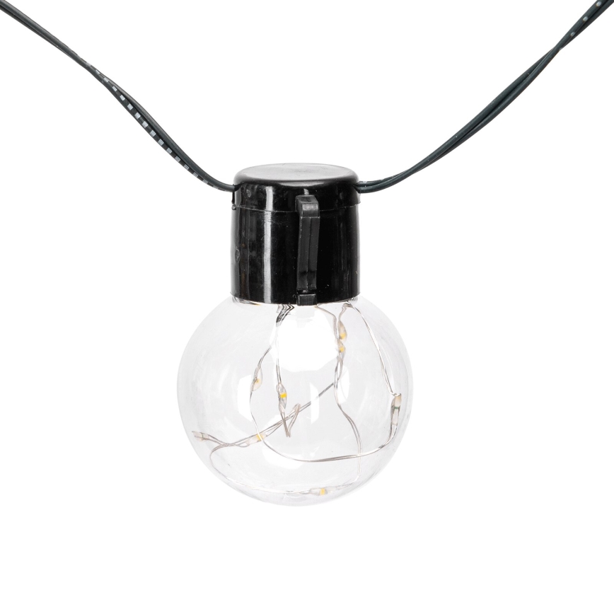 Aigostar - Catena di Natale solare a LED 20xLED/8 funzioni 11,5m IP65 bianco caldo