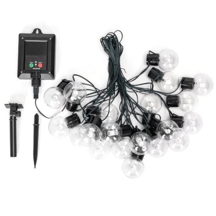 Aigostar - Catena di Natale solare a LED 20xLED/8 funzioni 11,5m IP65 multicolore