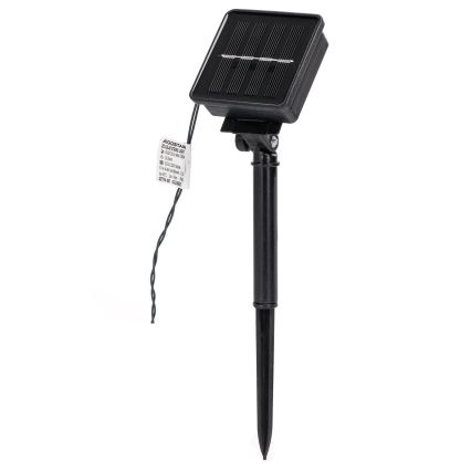 Aigostar - Catena di Natale solare a LED 50xLED/8 funzioni 12m 800mAh IP65 bianco caldo