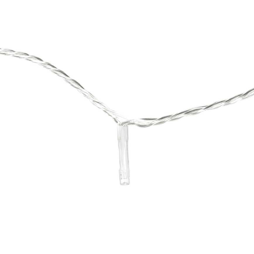 Aigostar - Catena LED da esterno 50 LED, 8 funzioni, 8 m, IP44, bianco caldo