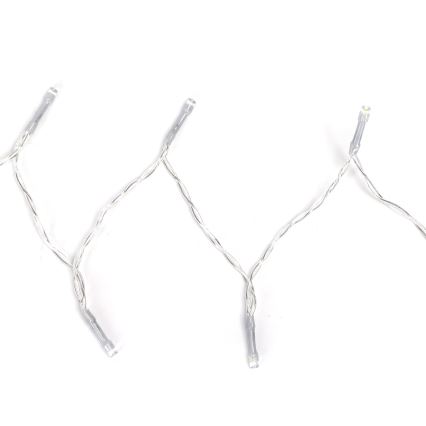 Aigostar - Catena LED natalizia da esterno 100xLED/8 funzioni/3xAA 10,3m IP44 bianco freddo