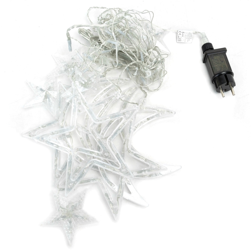 Aigostar - Catena luminosa natalizia LED da esterno 120 LED/6W/230V/8 funzioni 3x0,6m IP44 bianco freddo + telecomando